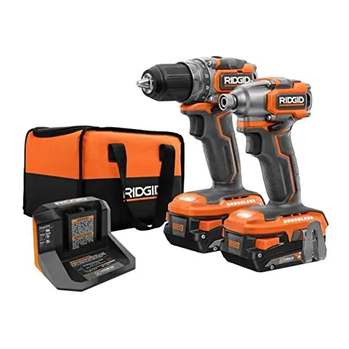 18V SubCompact Brushless Drill/Driver & Impact Driver Combo Kit with 2 Batteries & Charger