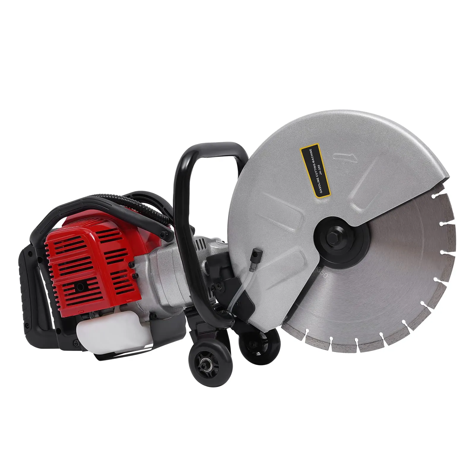 2-Stroke 1400W Concrete Cutter with Water Line Attachment, Adjustable Depth, Ergonomic Design