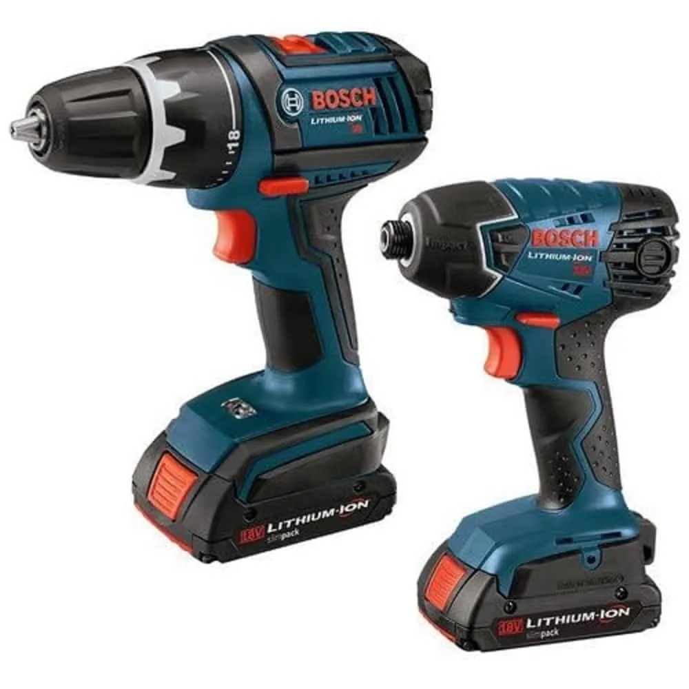 Bosch CLPK232-180 18V Lithium-Ion Tool Combo Kit - Drill/Driver & Impact Driver with Batteries