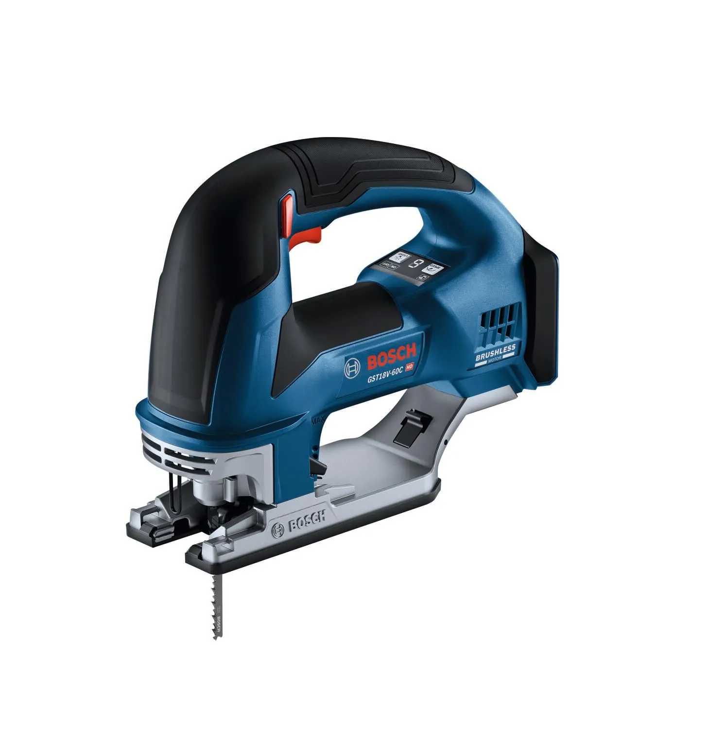 BOSCH GST18V-60CN 18V Brushless Jig Saw, 3,800 SPM, LED Light, Tool-Free Blade Change