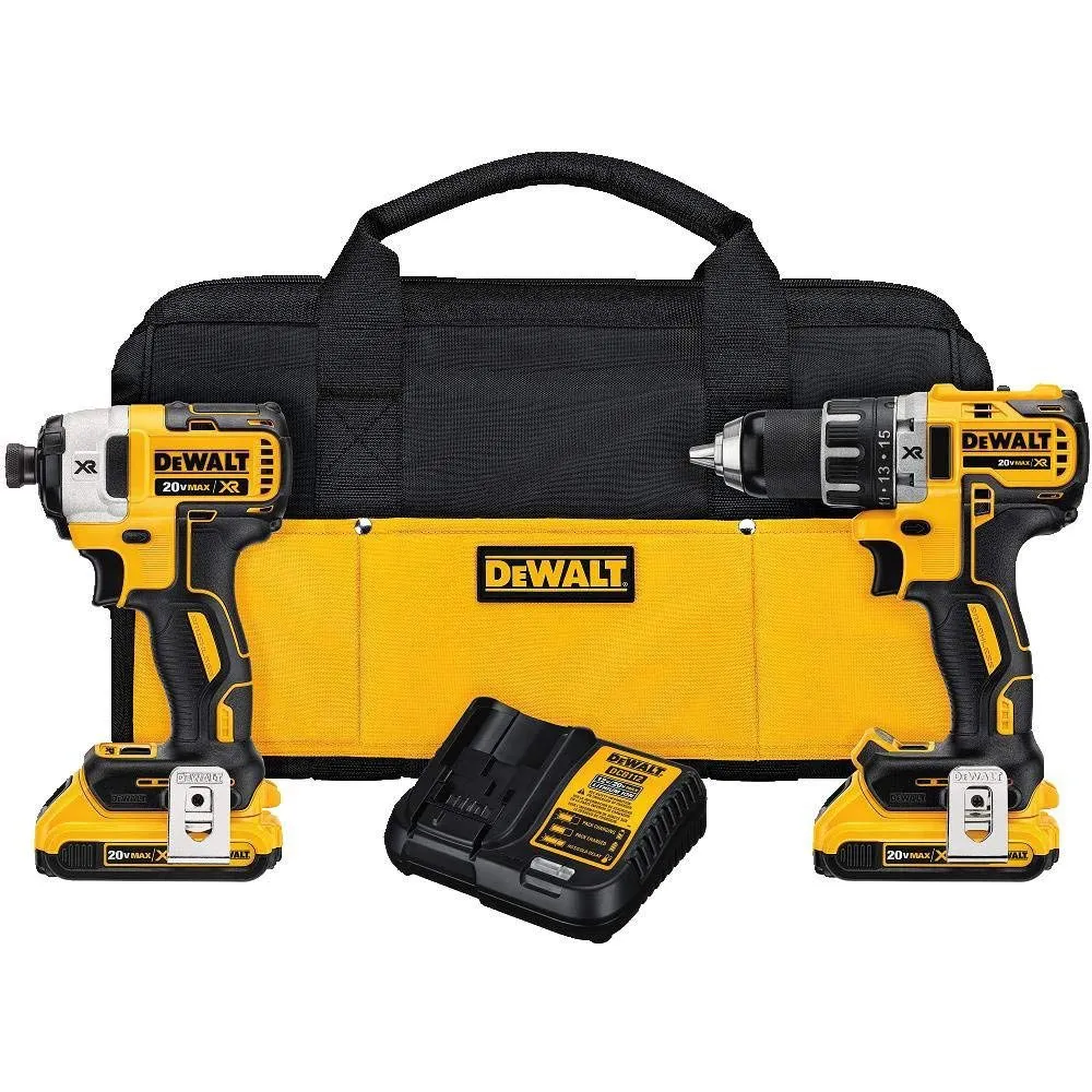 Dewalt 20V MAX XR Brushless Compact Drill/Driver & Impact Driver Combo Kit (Renewed)