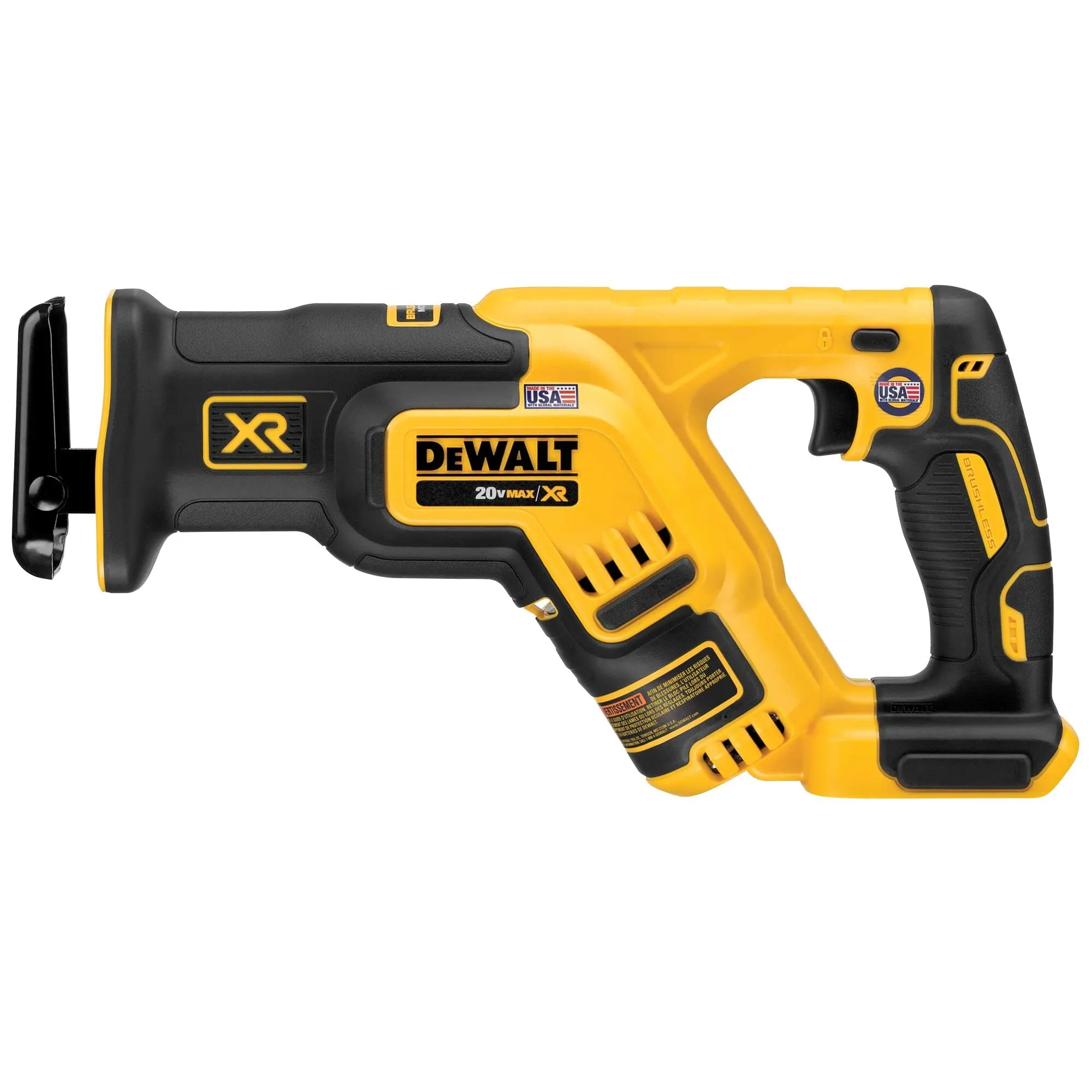 DEWALT 20V MAX XR Reciprocating Saw, Compact & Lightweight, 2.5x Runtime, Tool Only, Black