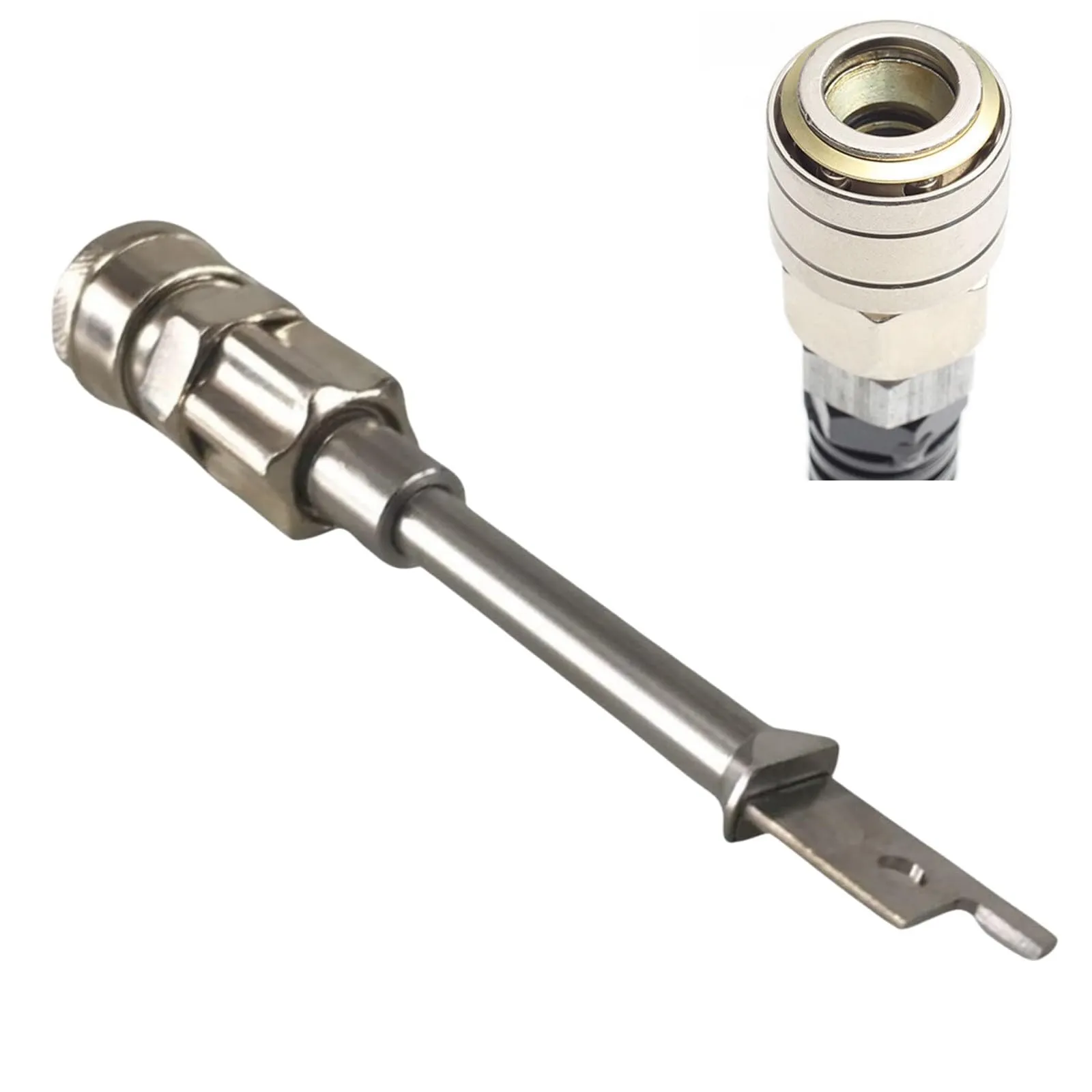 DIY Reciprocating Saw Adapter with Quick Air Connector, Stainless Steel, 13.2x2.2 cm