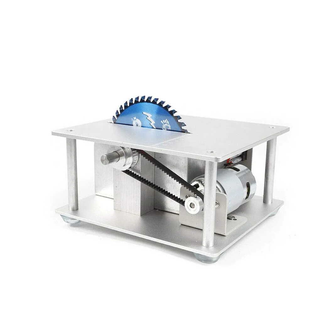 Electric Mini Table Saw with Acrylic Protection Plate, 5000RPM, Compact Woodworking Tool