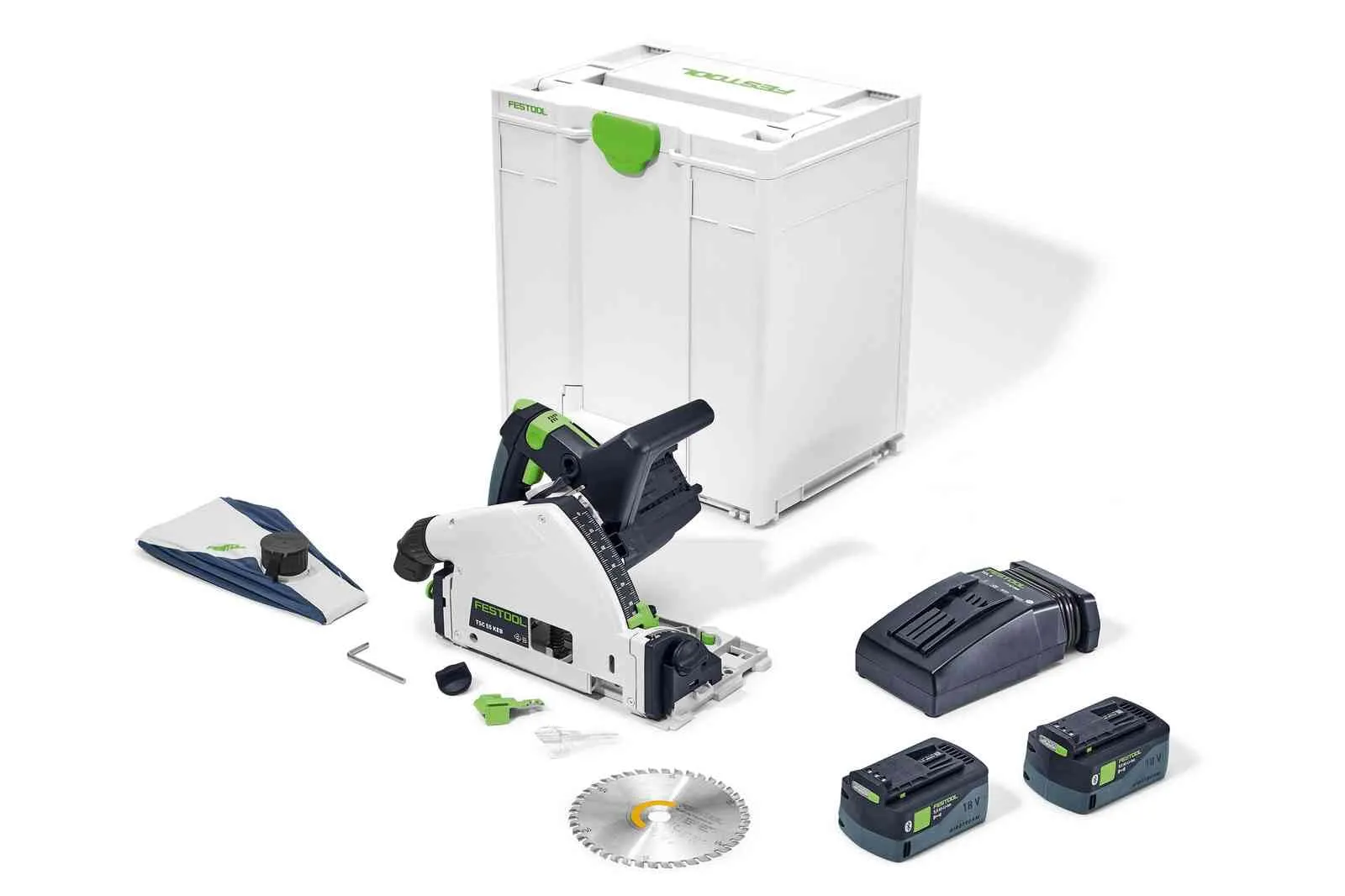 Festool TSC 55 KEBI-F-Plus Saw with Kickback Stop, Brushless Motor, Low-Dust Design