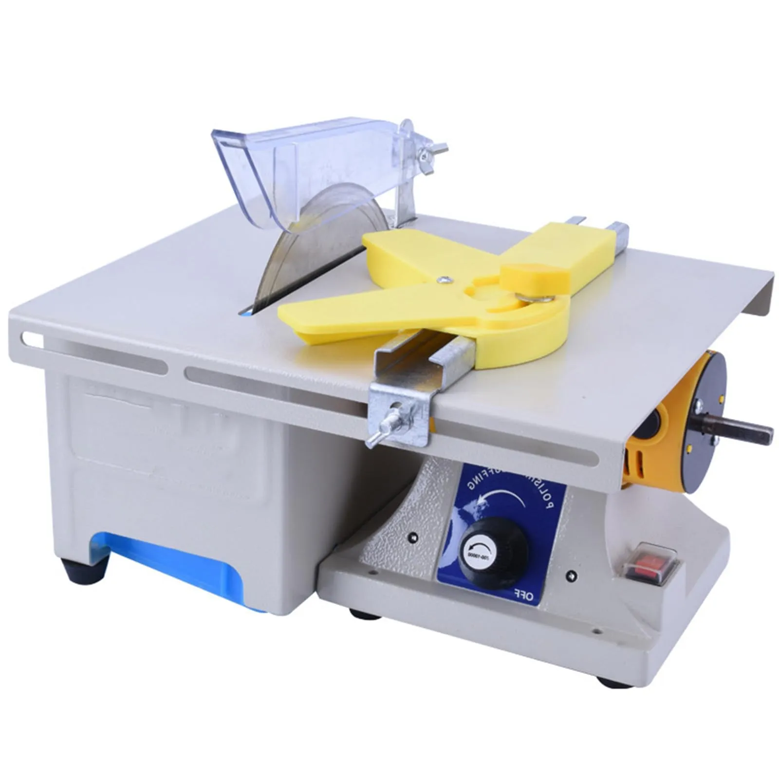 Jewelry Lapidary Saw Mini Table Polisher 0-10000rpm with Flexible Shaft & Adjustable Ruler