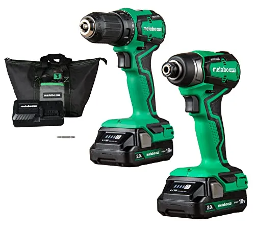 Metabo HPT 18V MultiVolt Sub-Compact Driver Drill/Impact Combo Kit with Brushless Motor