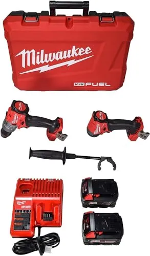 Milwaukee 3697-22 18V Lithium-Ion Brushless 2-Tool Combo Kit with (2) 5.0Ah Batteries & Charger