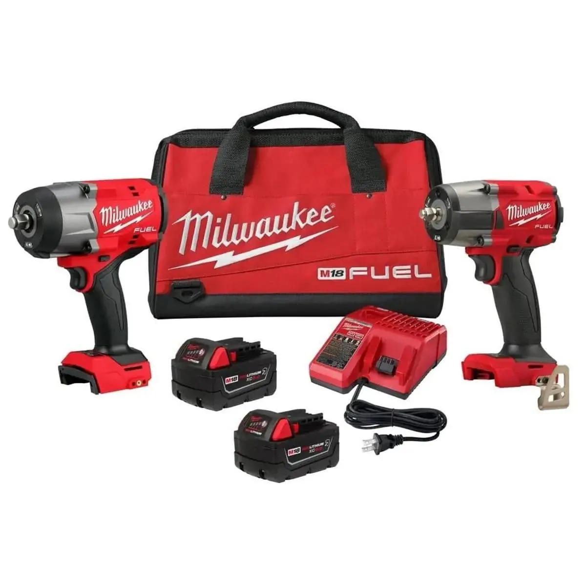 Milwaukee Tool 3010-22 M18 FUEL 1/2' & 3/8' Impact Wrench Combo Kit with Batteries