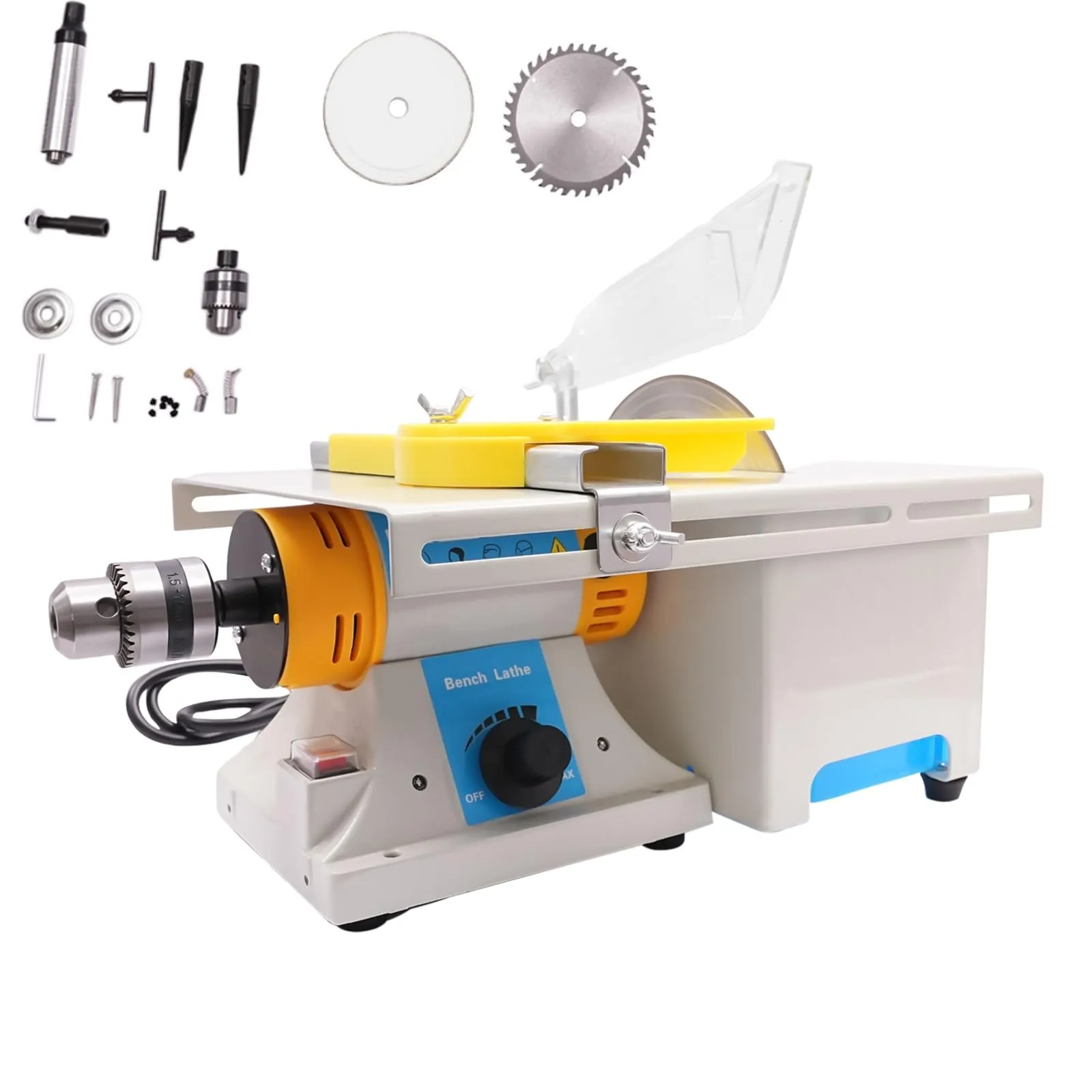 Multifunction Mini Lapidary Saw 110V 750W Tabletop Rock Cutting Machine Adjustable Speed