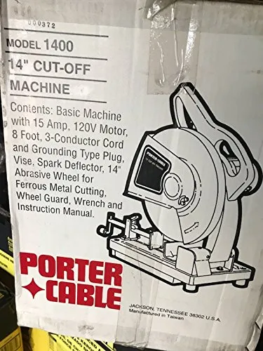 Porter-Cable 1400P 14' Abrasive Cut-Off Machine for Precision Cutting and Durability