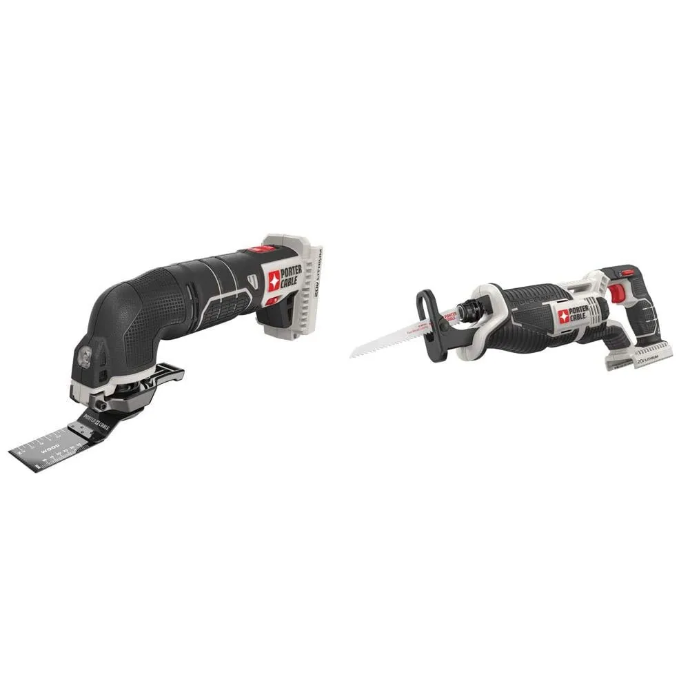 PORTER-CABLE 20V MAX Oscillating Tool & Reciprocating Saw Combo, Tool Only, Compact Design